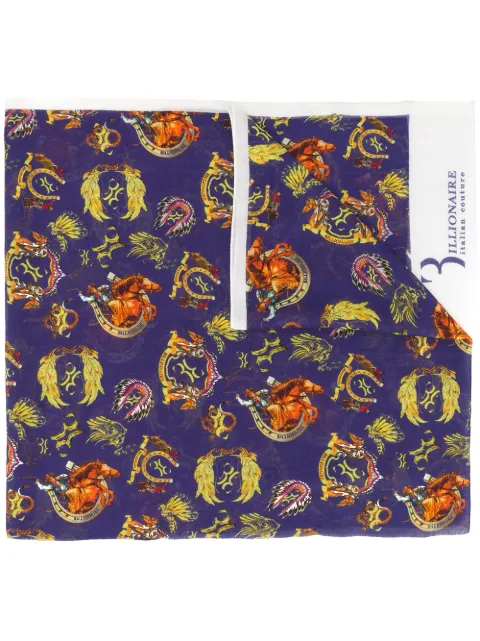 Billionaire cowboy print scarf