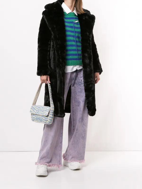 Apparis Siena long faux-fur coat 