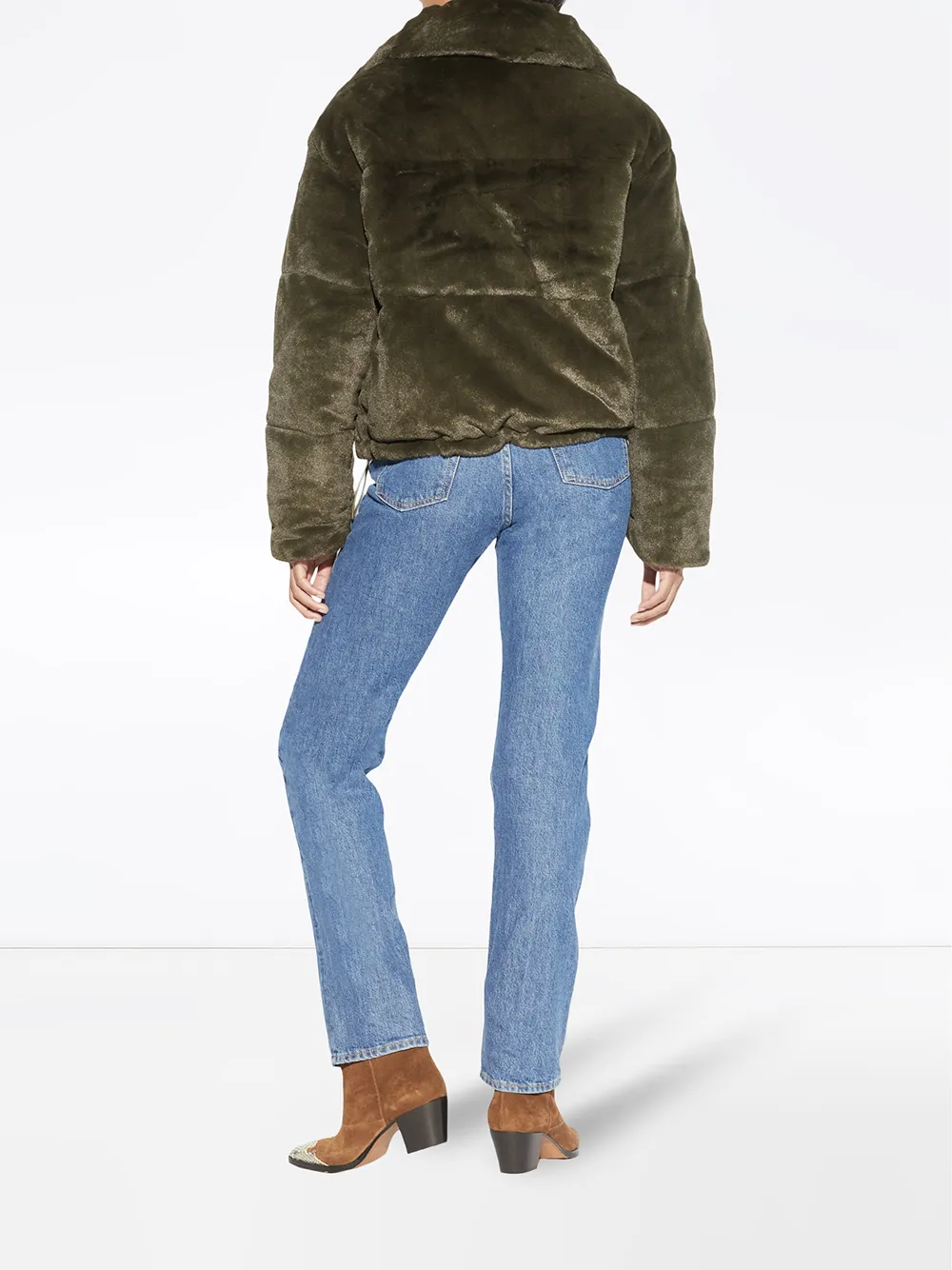 Apparis Billie Faux-fur Jacket In Green