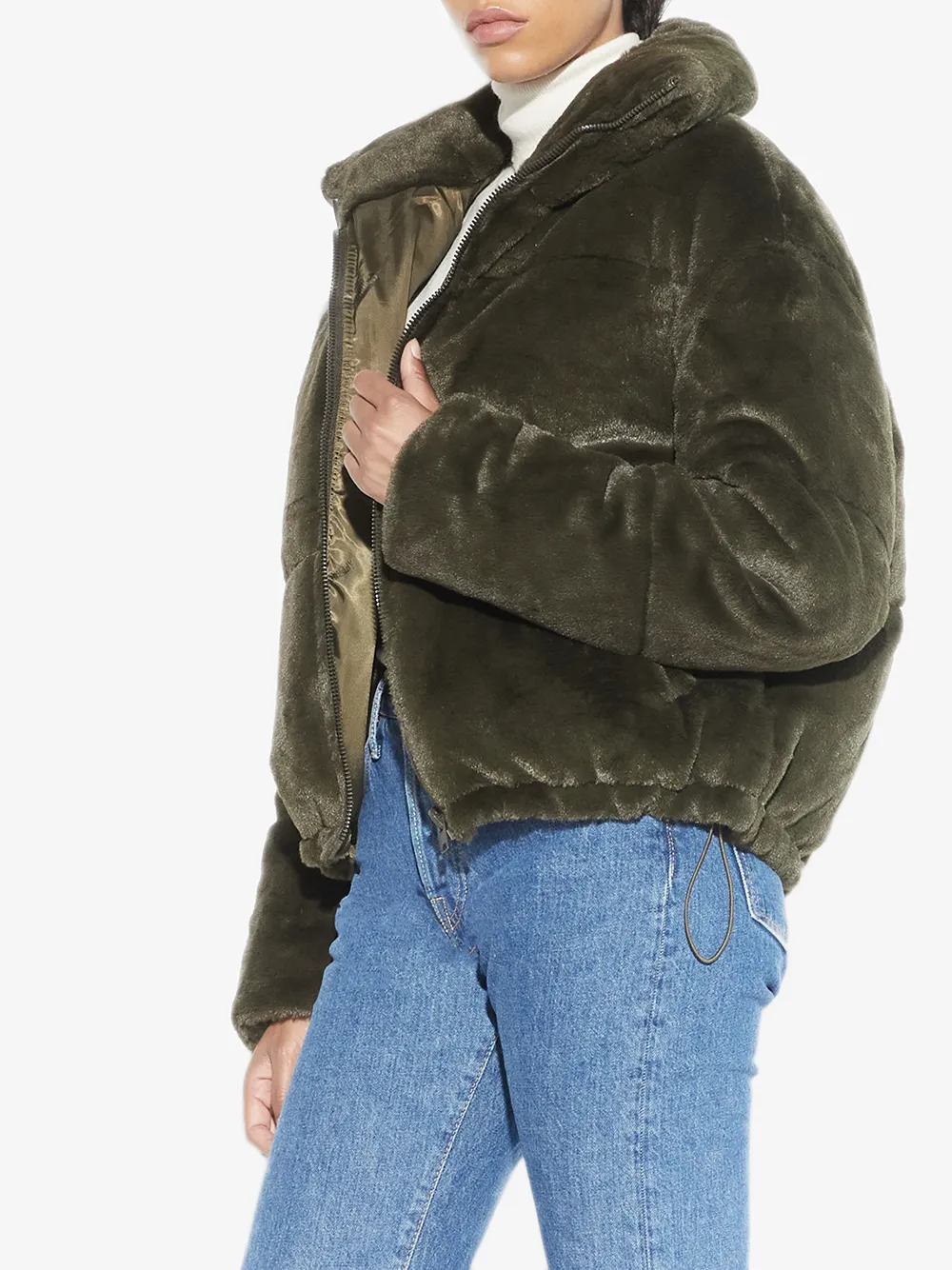 Apparis Billie Faux-fur Jacket In Green