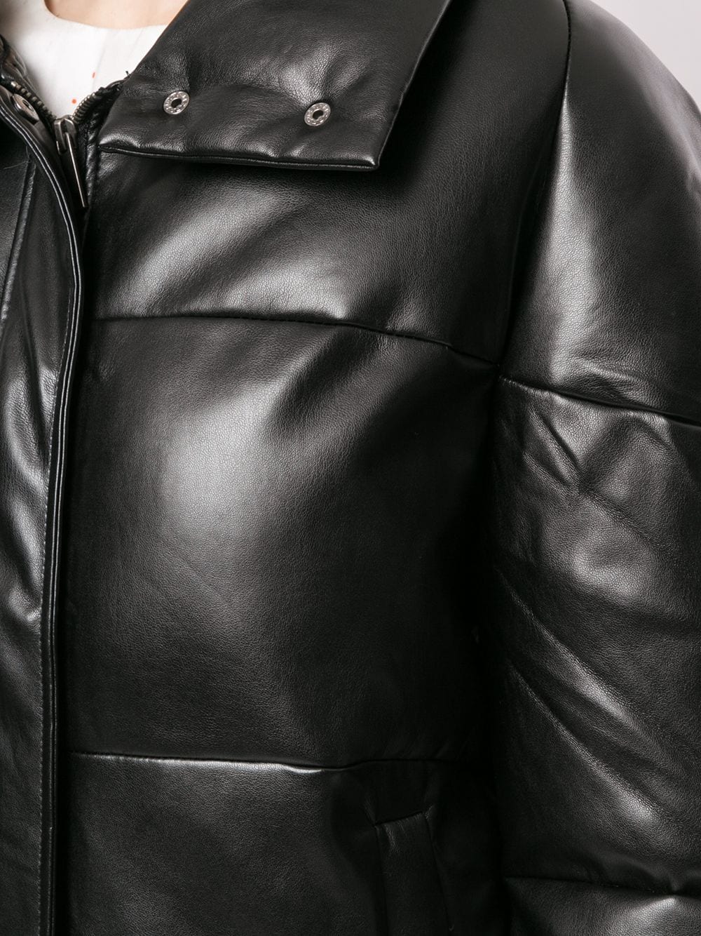Shop Apparis Jemma Faux-leather Puffer Coat In Black