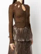Self-Portrait laser cut detail jumper