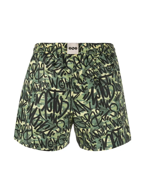 burberry graffiti swim shorts