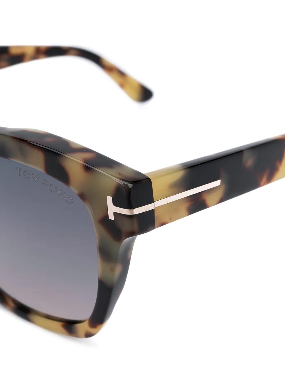 TOM FORD Eyewear Lauren zonnebril met vierkant montuur Bruin