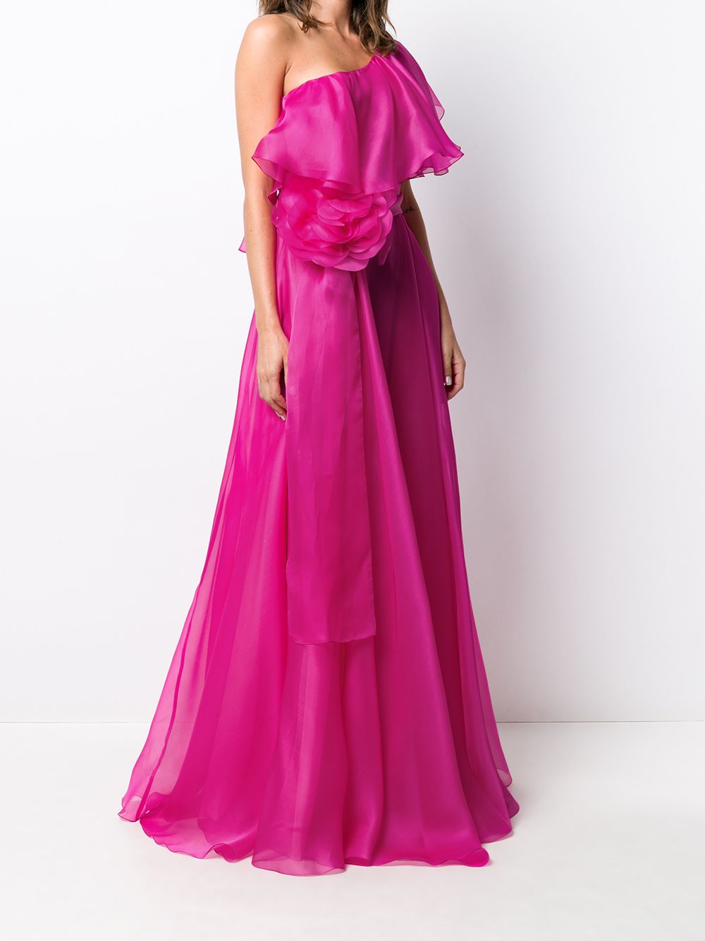 фото Blumarine one-shoulder tie-waist gown