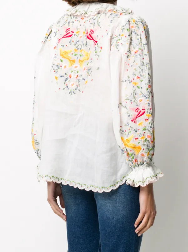 carnaby embroidered bird dress