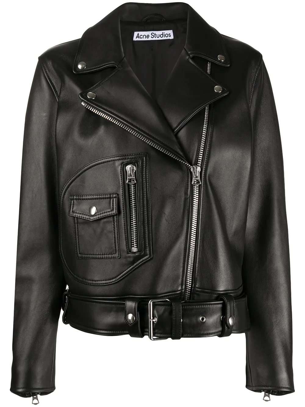 

Acne Studios chamarra biker de piel - Negro