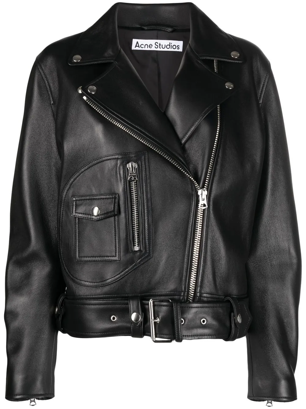 Acne Studios Leather Biker Jacket - Farfetch