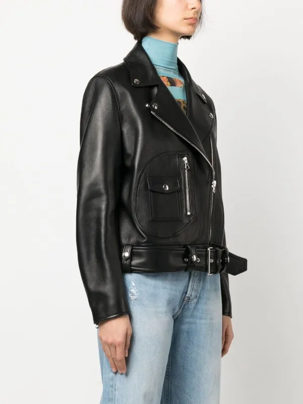 Acne Studios Leather Biker Jacket - Farfetch