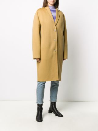 relaxed double-face wool coat展示图