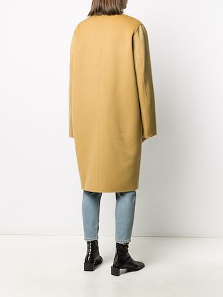 relaxed double-face wool coat展示图