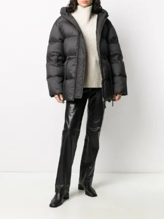 hooded puffer coat acne