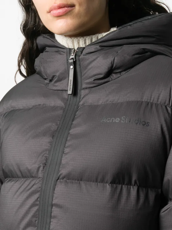 hooded puffer coat acne