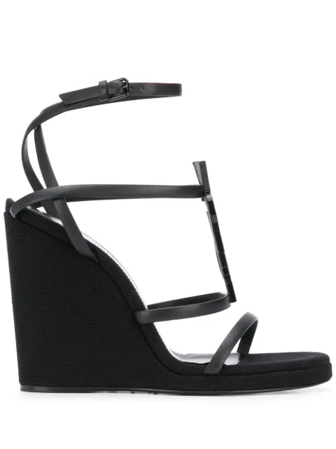 Saint Laurent sandalias de cuña Opyum
