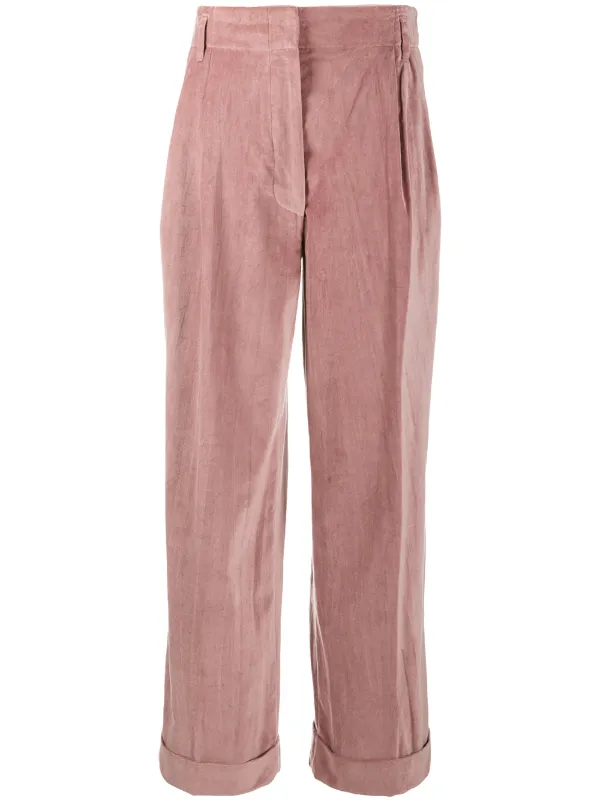 velvet trousers wide leg