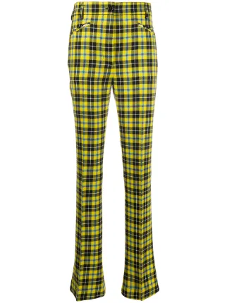 slim checkered trousers