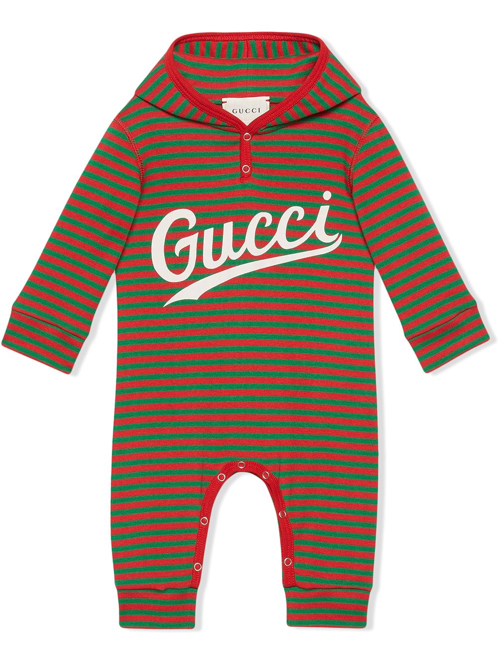 фото Gucci kids комбинезон в полоску с логотипом