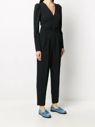 bow-detail tuxedo jumpsuit展示图