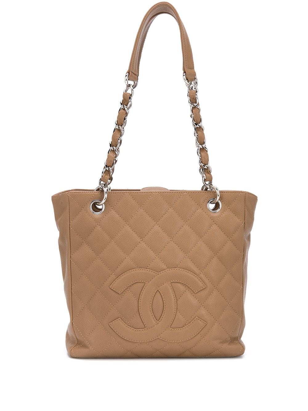 фото Chanel pre-owned сумка-тоут 2000-х годов с логотипом сс