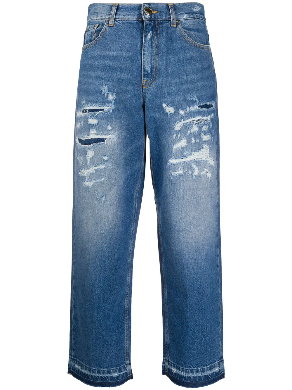 Pinko Cropped-Jeans Im Distressed-Look SSQhR y9iZA Pinko Cropped-Jeans Im Distressed-Look SSQhR y9iZA