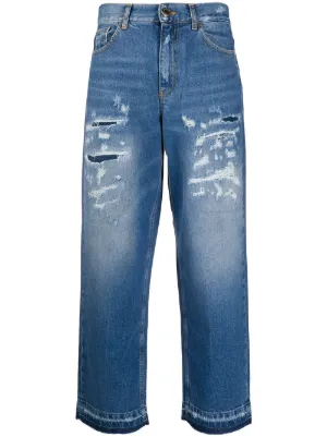 madness ripped cropped denim pants
