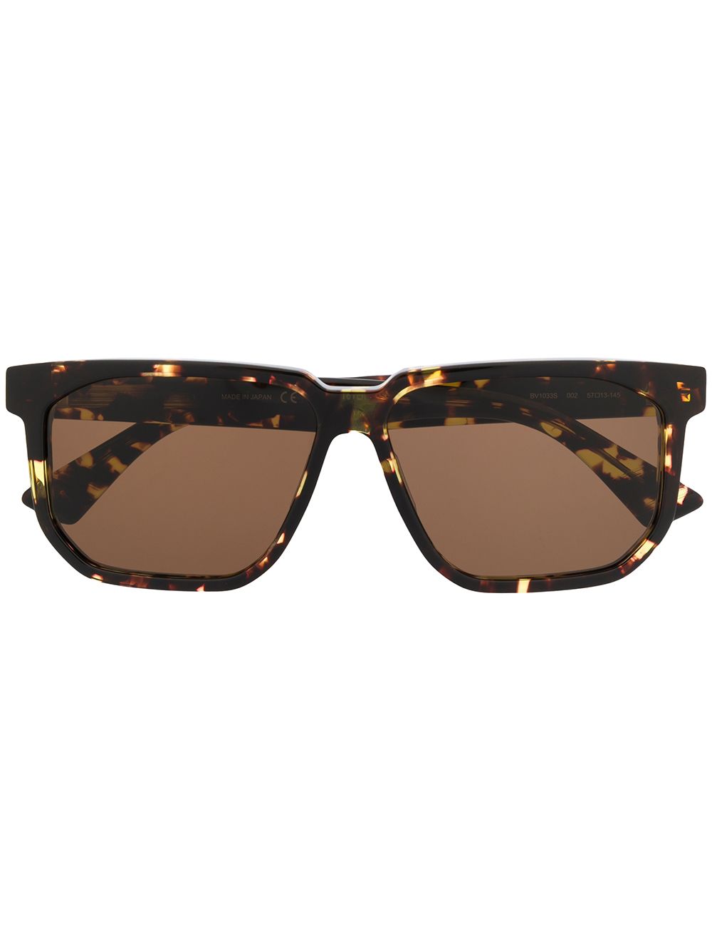 фото Bottega veneta eyewear tortoiseshell square frame sunglasses