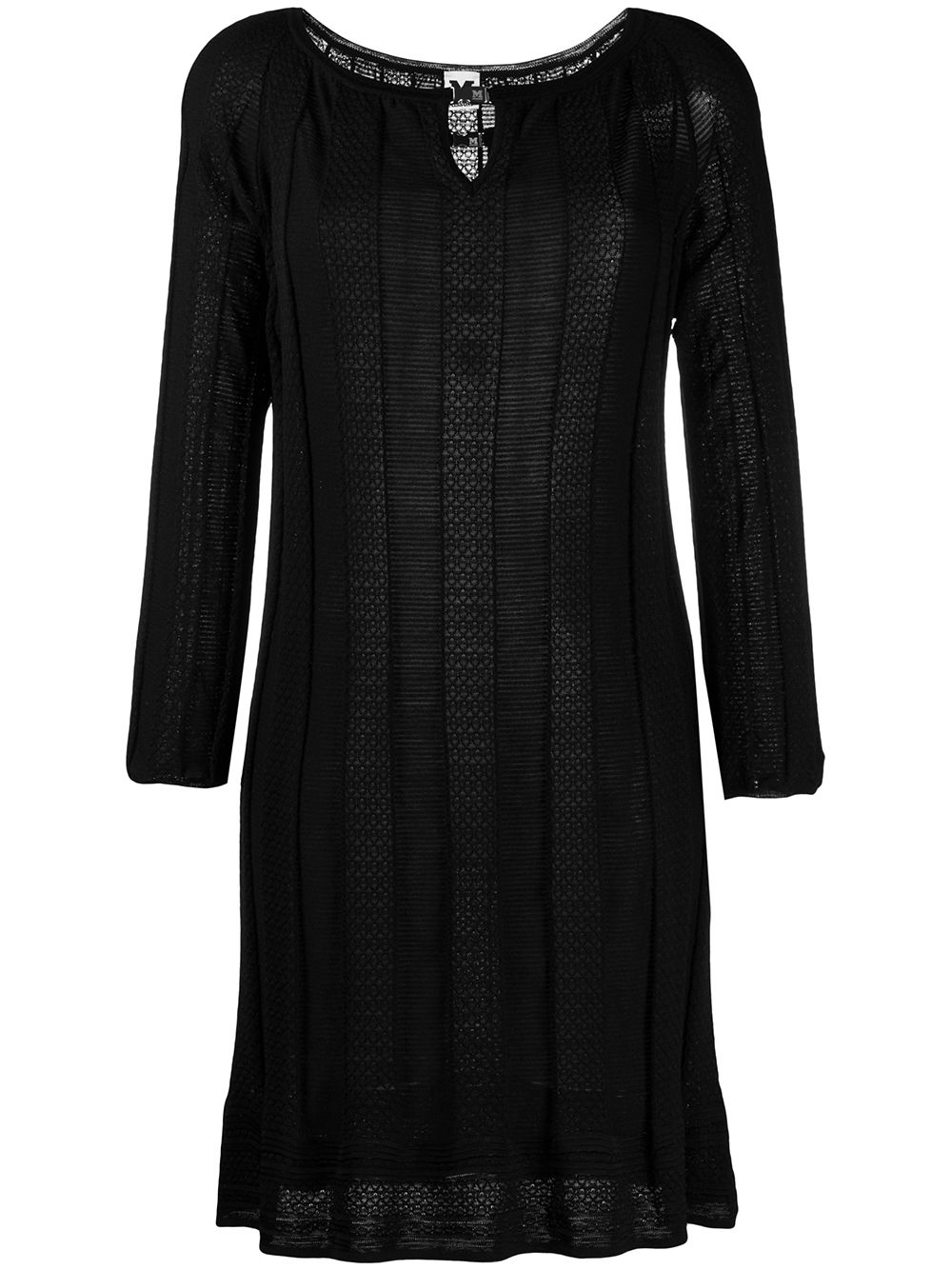 Pre-owned Missoni 2000s Round Neck Dress In Black