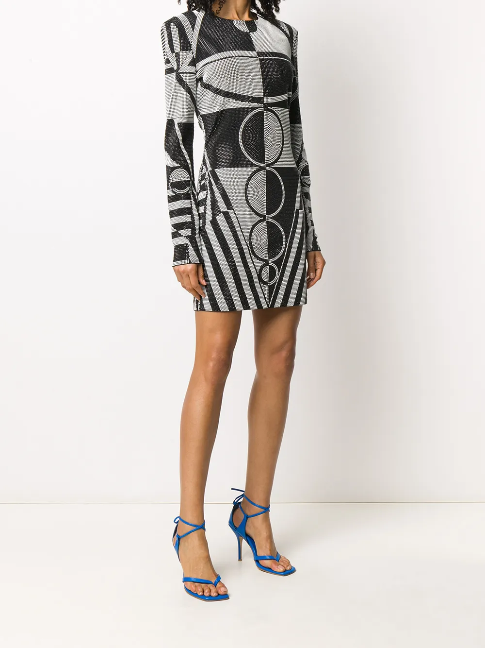Balmain Mini-jurk verfraaid met stras Zwart
