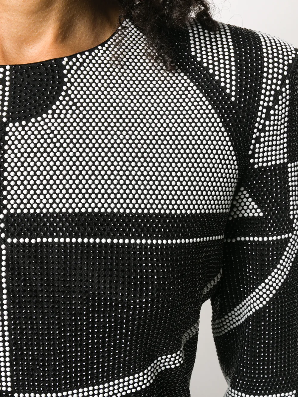 Balmain Mini-jurk verfraaid met stras Zwart