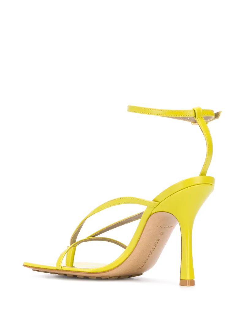bottega veneta leather stretch toe heels