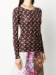 Marine Serre second skin moon-print top