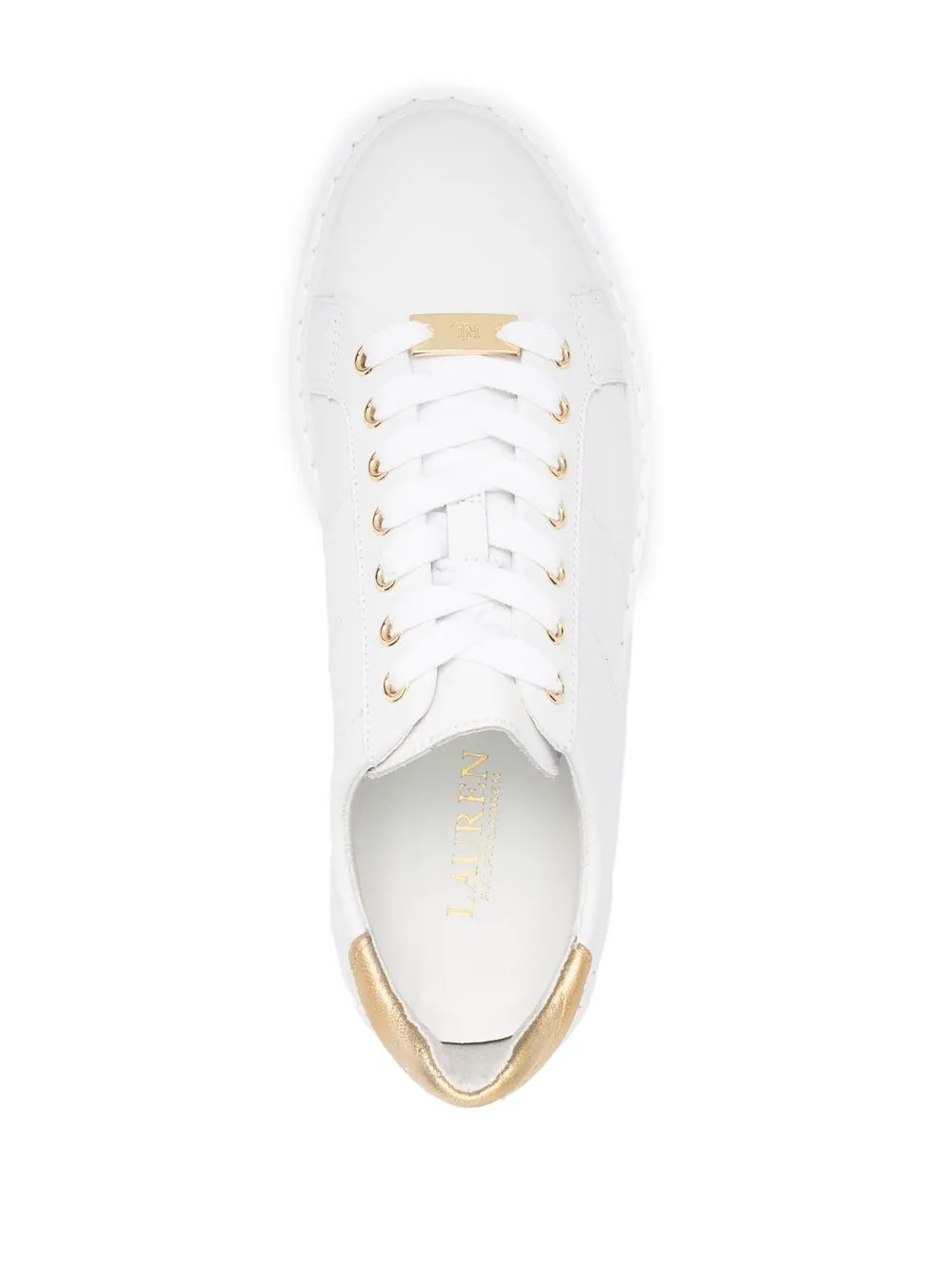 Lauren Ralph Lauren Sneakers met metallic vlak Wit