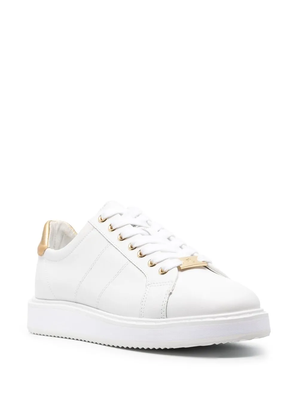 Lauren Ralph Lauren Sneakers met metallic vlak Wit