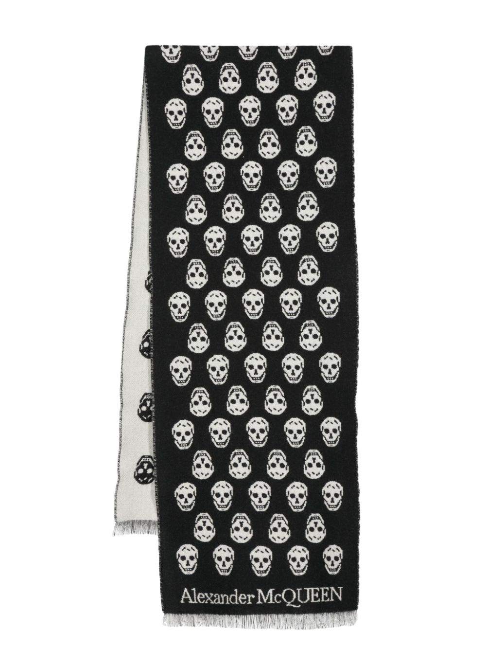 Alexander McQueen skull-print scarf - Black