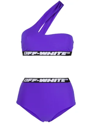 off white one shoulder bikini