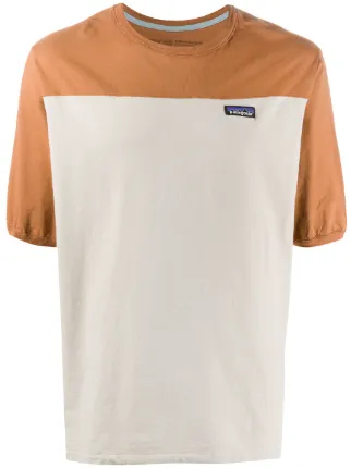 Patagonia brown colour block T-shirt 