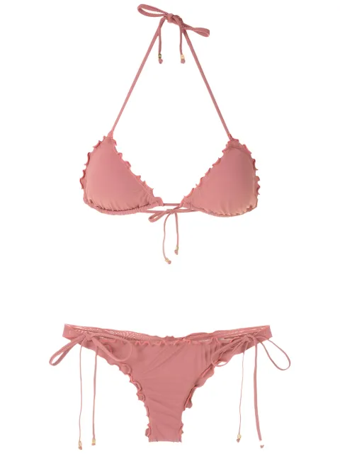 Amir Slama ruffled triangle bikini set 