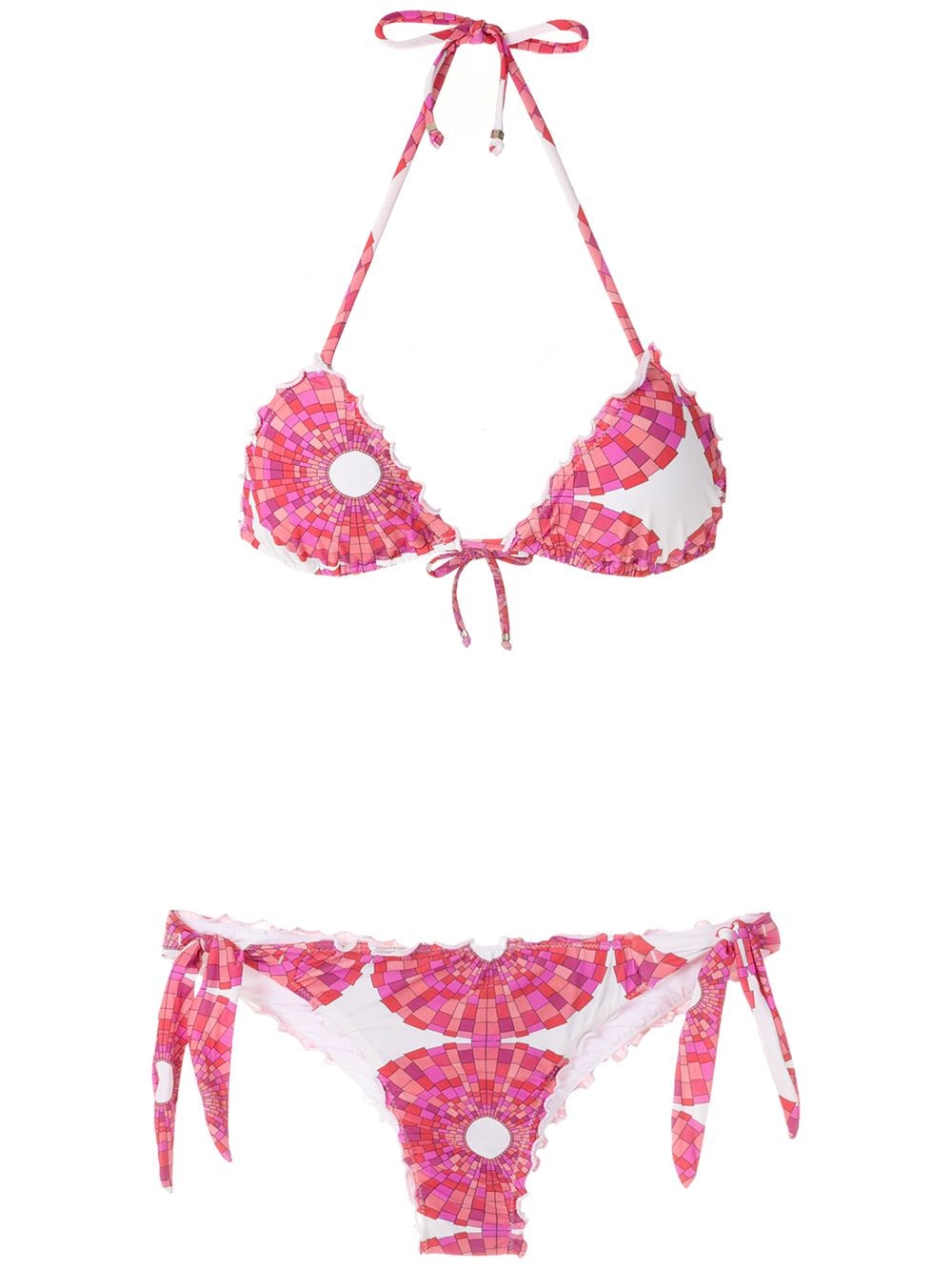Mandala abstract-print bikini set