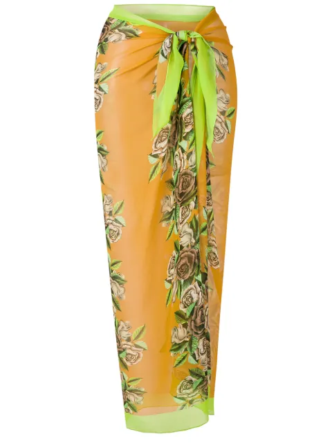 Amir Slama rose-print long sarong 