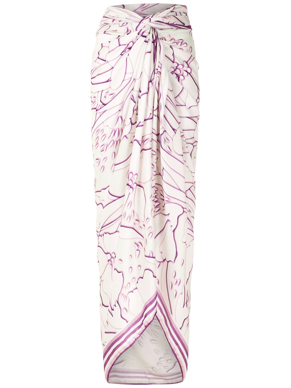 Amir Slama abstract-print long sarong - Neutrals