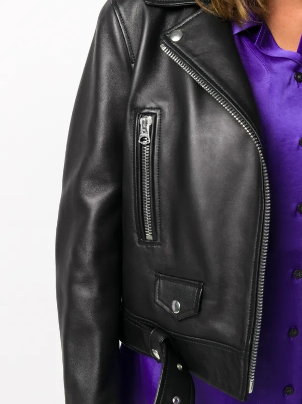 Womens leather biker jacket on sale sale