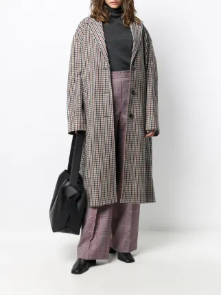 oversized checkered coat展示图