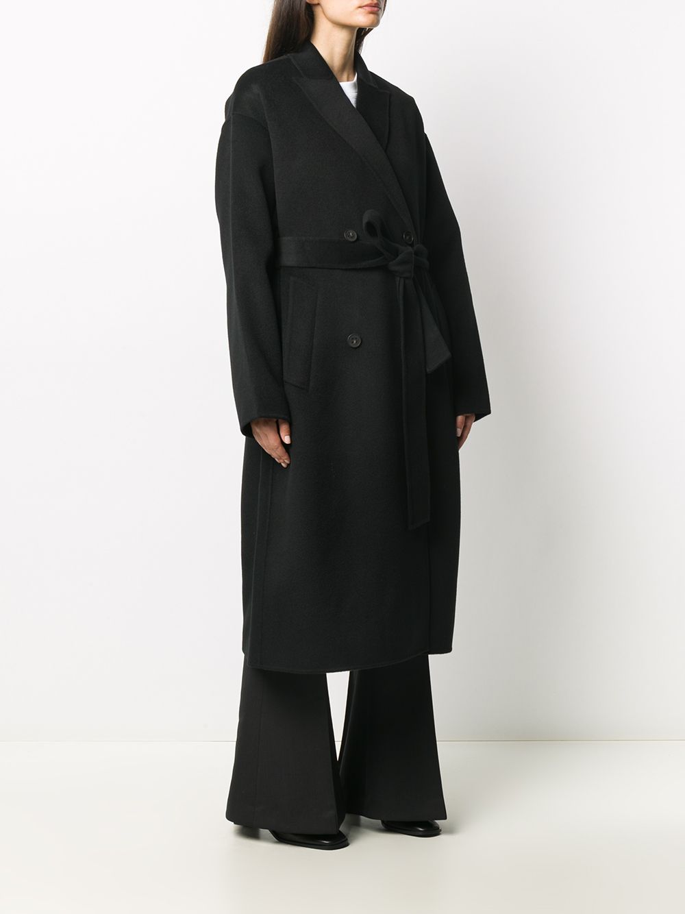 фото Acne studios двубортное пальто с поясом