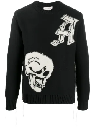 Shop Alexander McQueen skull crew neck 
