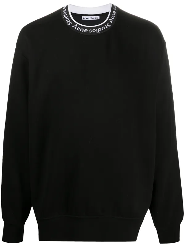 Acne Studios Logo Neck Sweatshirt - Farfetch