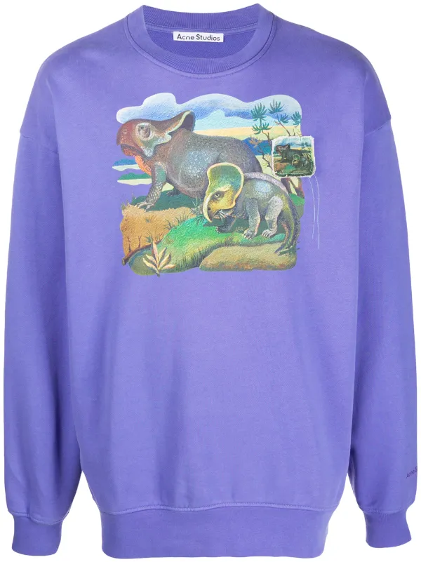 acne studios purple sweatshirt
