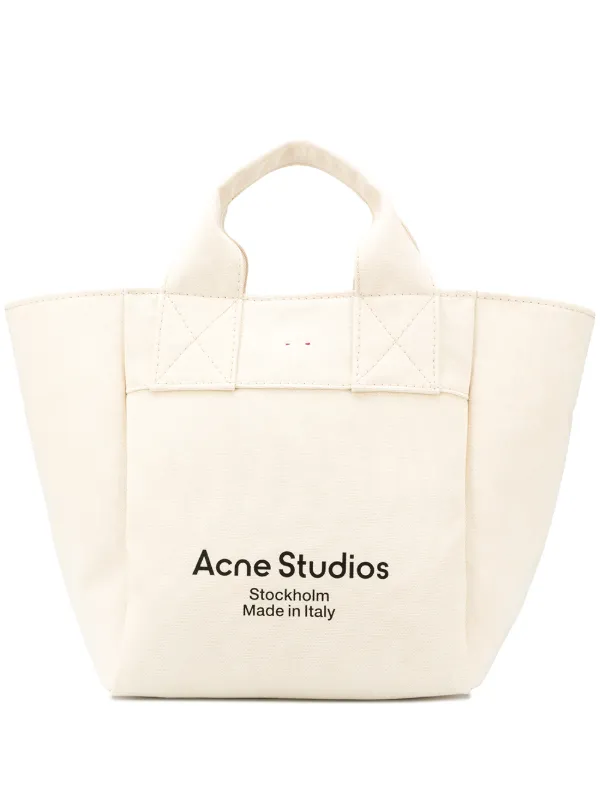 Shop Acne Studios large canvas tote bag