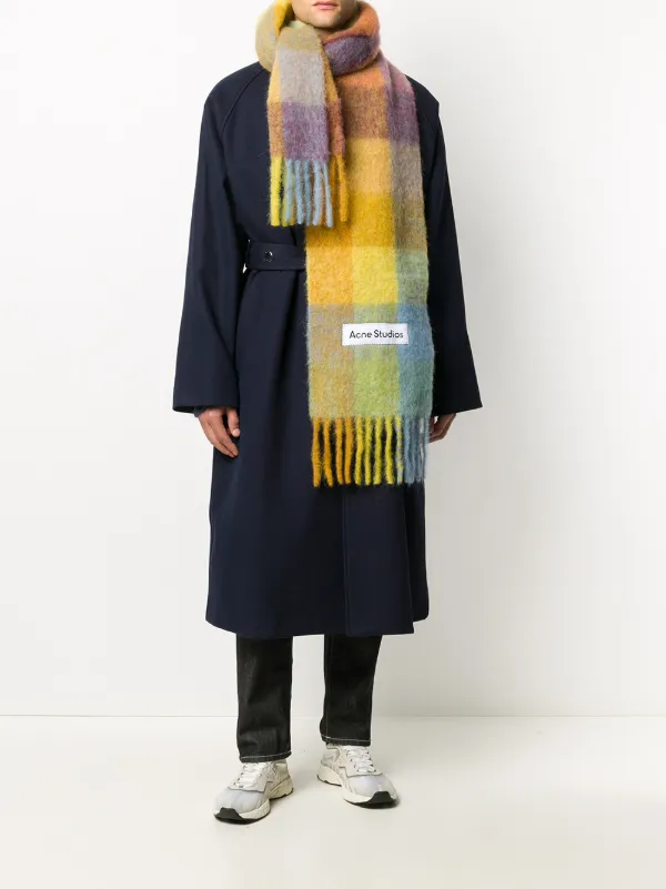 Acne studios multi check scarf Clearance