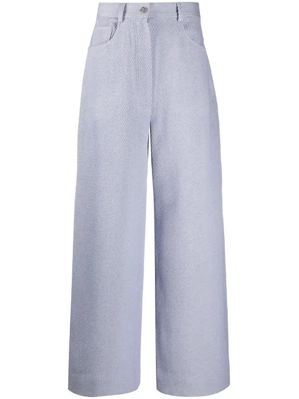 high waisted twill trousers