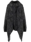 Issey Miyake Pre-Owned 1980s asymmetric knit coat - Grey